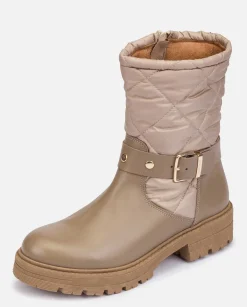 Flat Ankle Boot BERNA-003 Beige