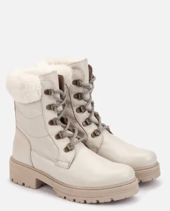Flat Ankle Boot BERNA-001 Beige