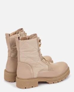 Flat Ankle Boots BERNA-007 Beige
