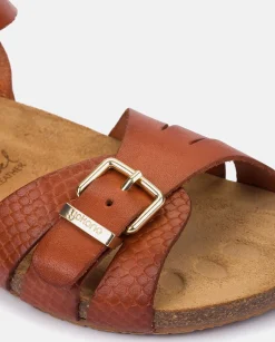 Flat Sandal IBIZA-185 Brown