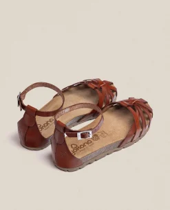 Flat Sandal Villa 011 Brown