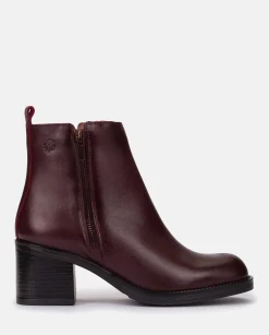 Heeled Ankle Boot LANDAS-002 Burgundy