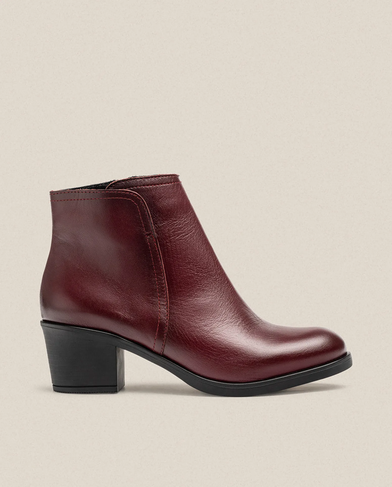 Heeled Ankle Boot LILLE-016 Burgundy