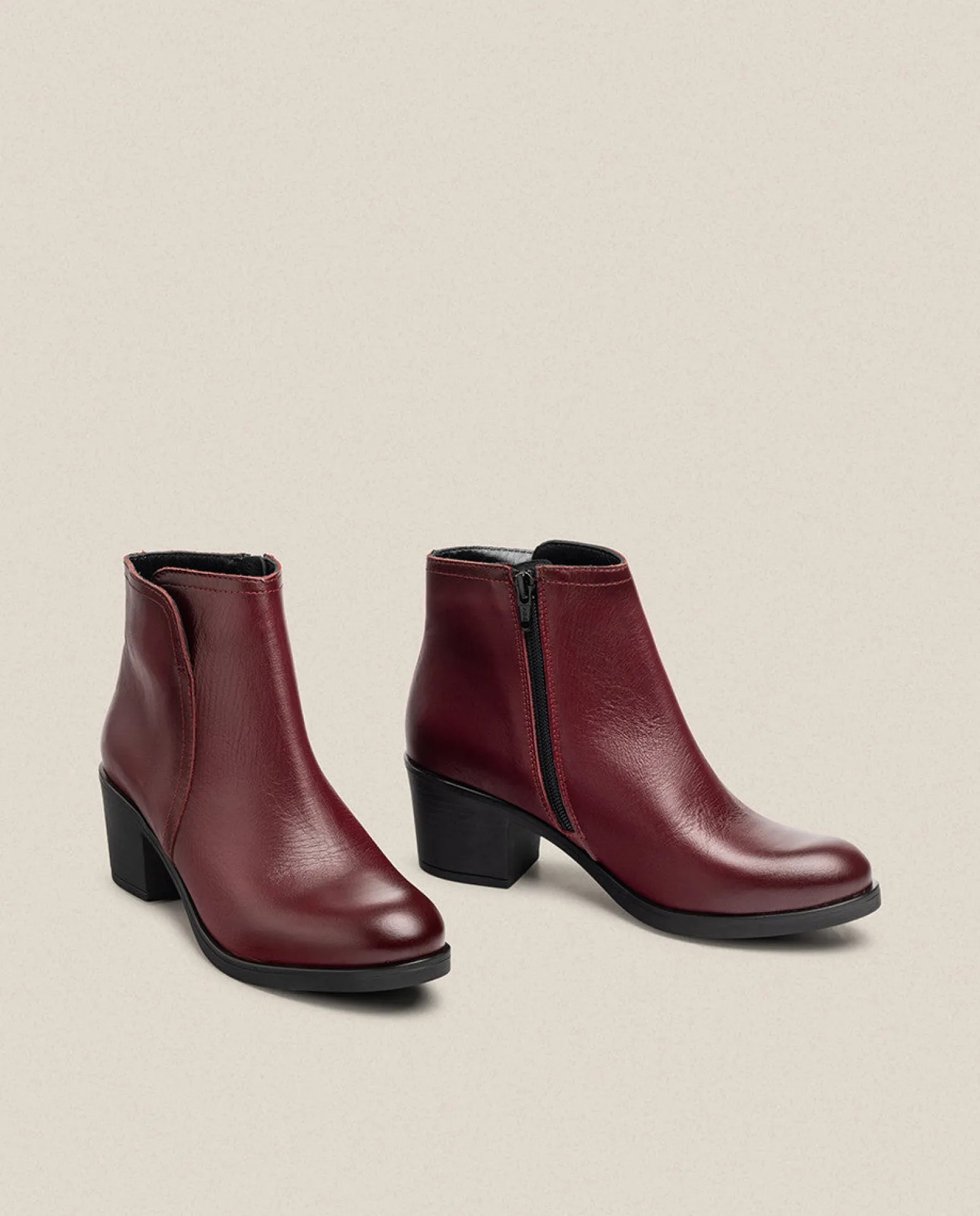 Heeled Ankle Boot LILLE-016 Burgundy