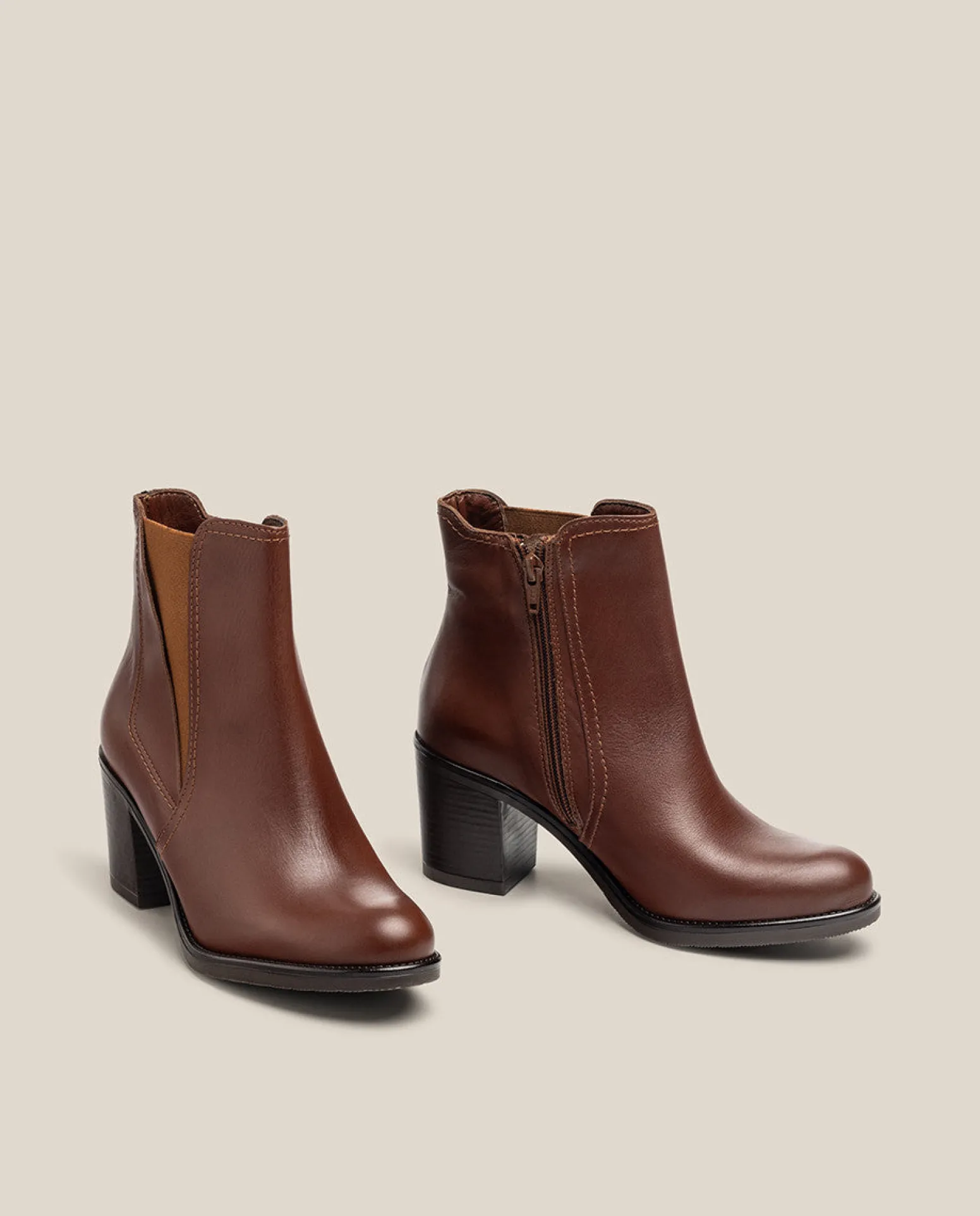 Heeled Ankle Boot ORNE-002 Brown