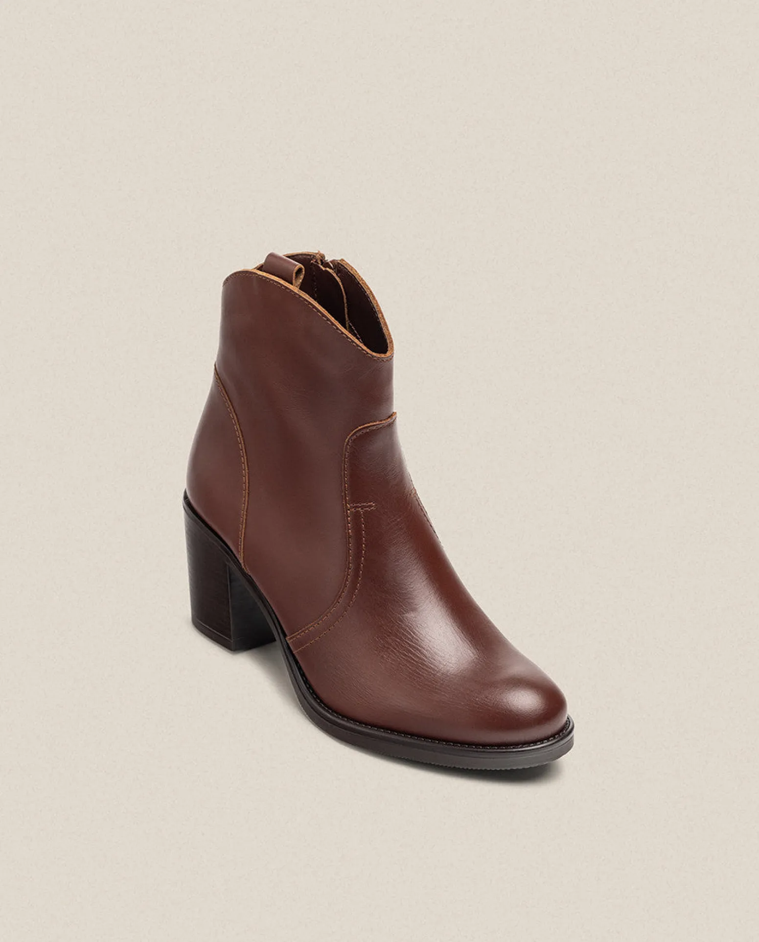 Heeled Ankle Boot ORNE-003 Brown