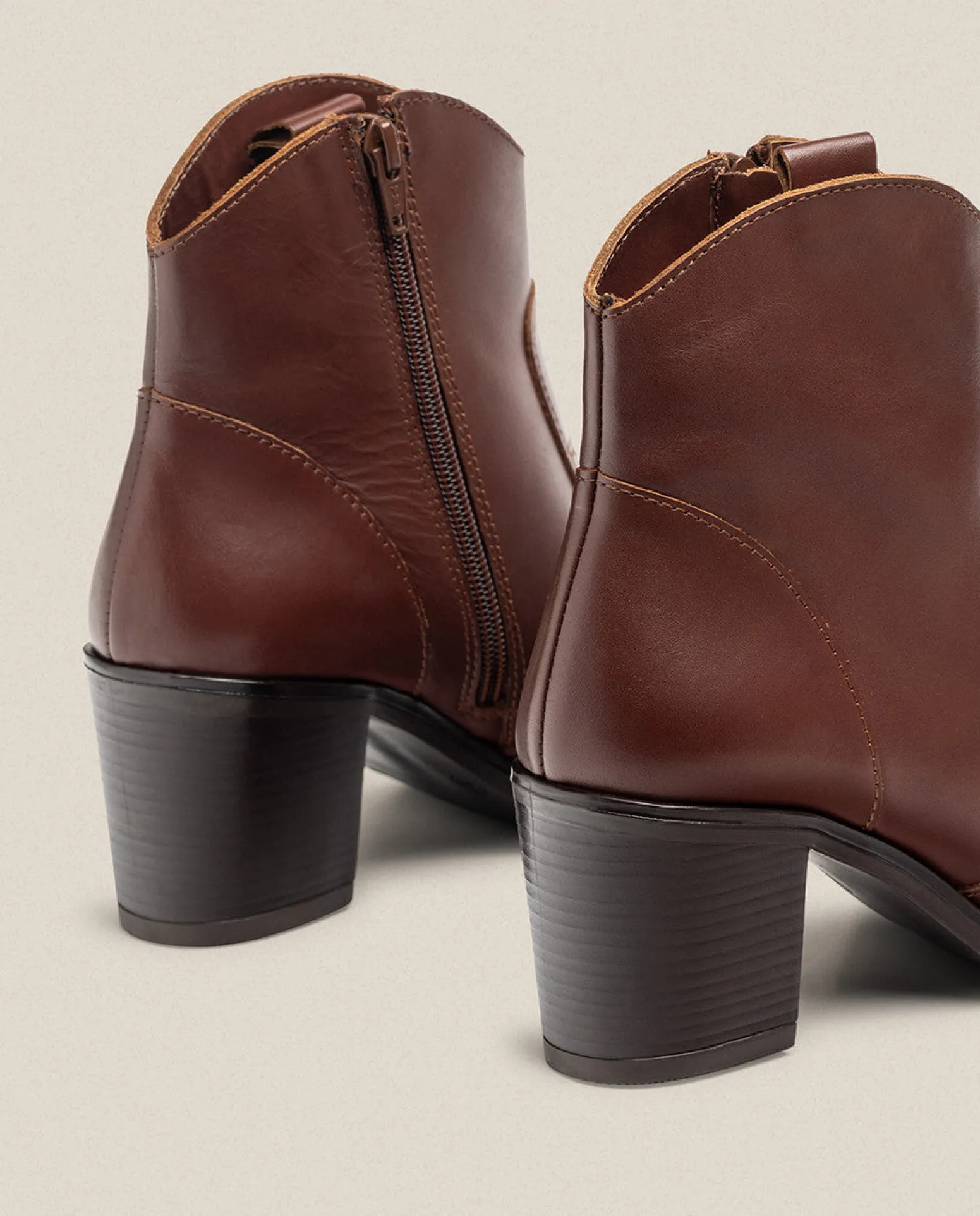 Heeled Ankle Boot ORNE-003 Brown
