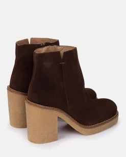 Heeled Ankle Boots GELA-001 Brown