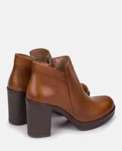 Heeled Ankle Boots PILSEN-004 Brown