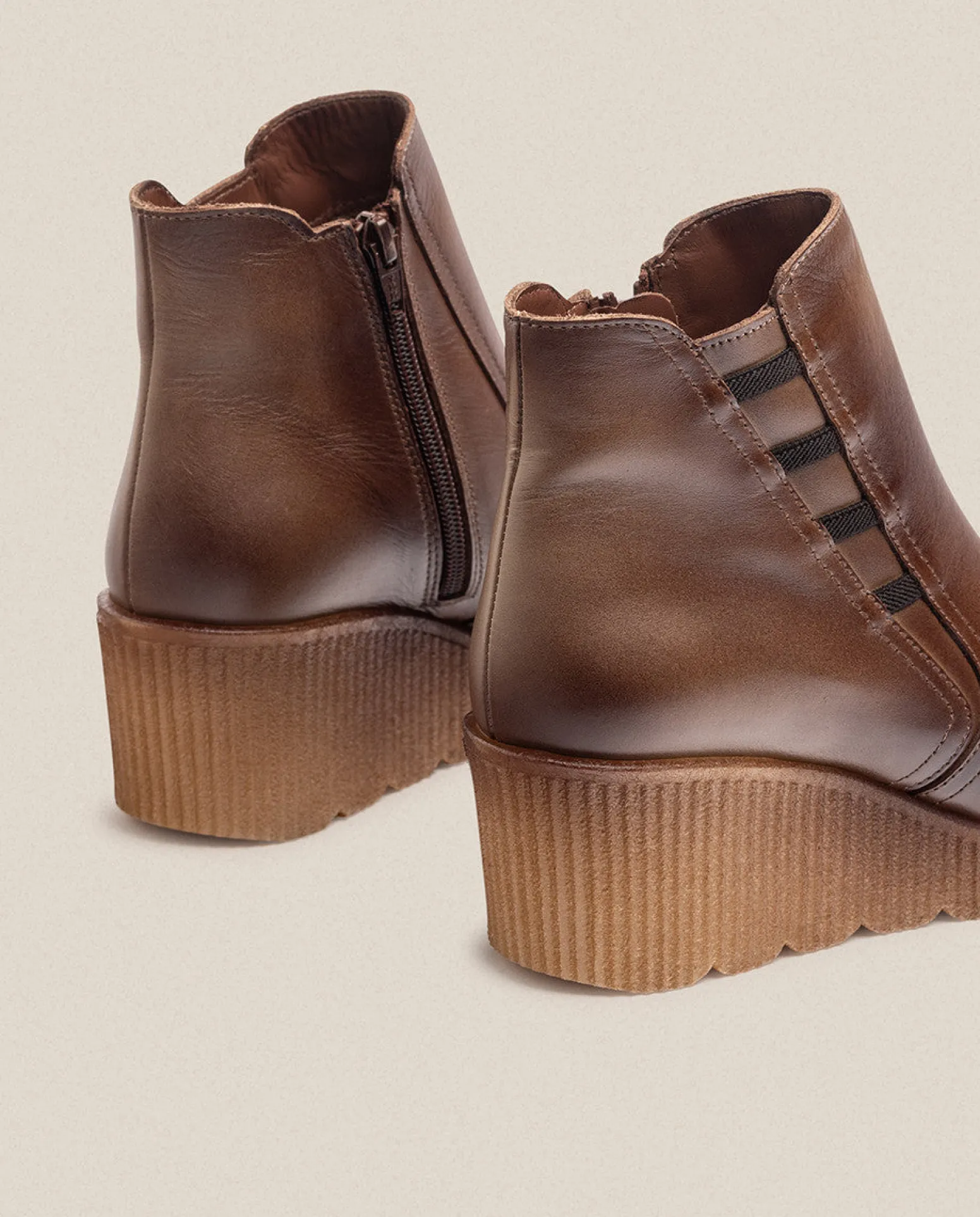 Wedge Ankle Boot MADONA-006 Brown