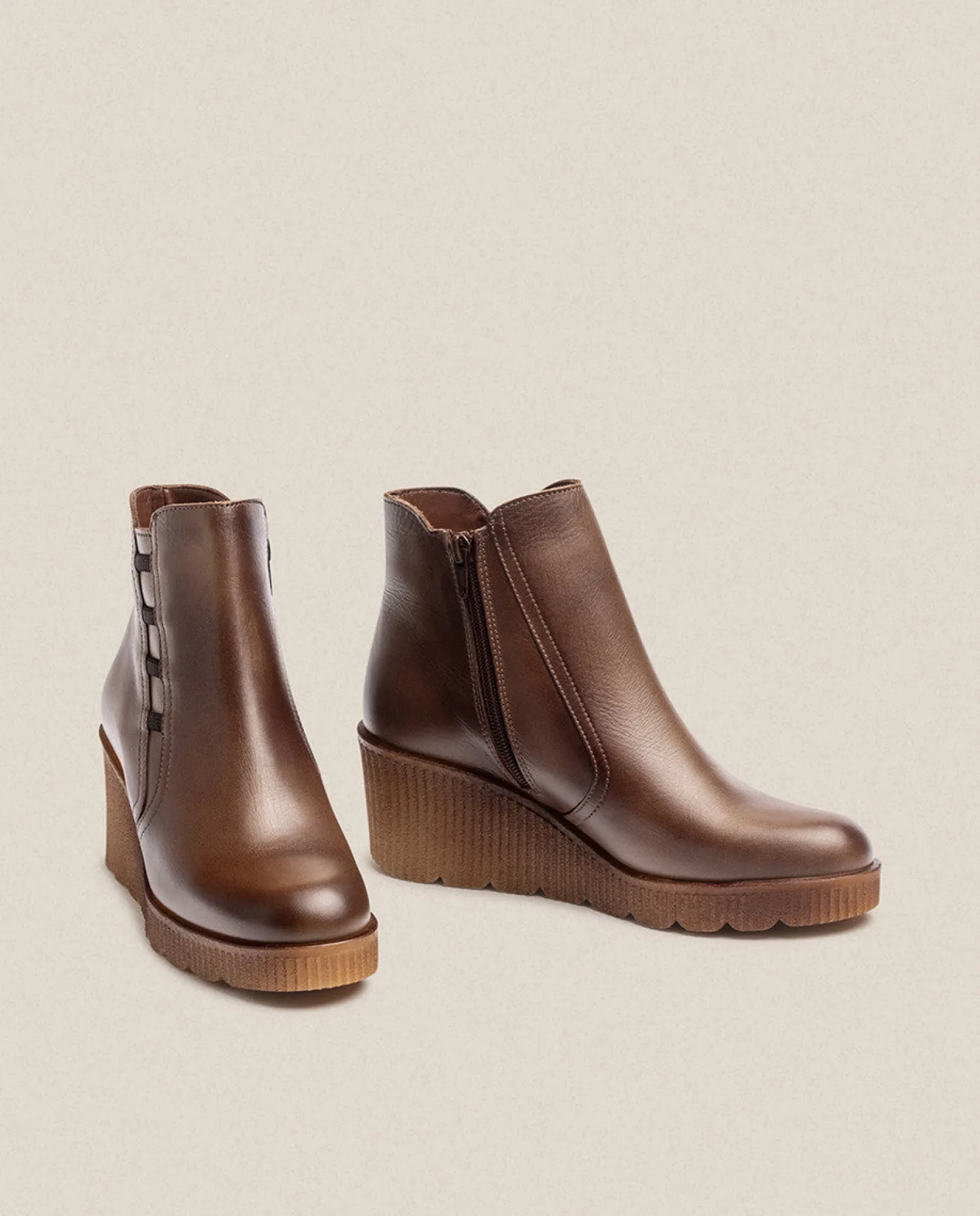 Wedge Ankle Boot MADONA-006 Brown