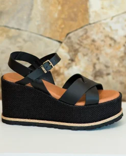 Wedge Sandal LANZAROTE-003 Black