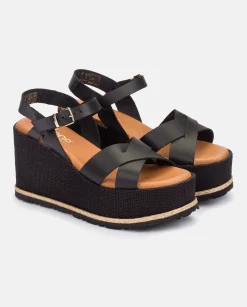 Wedge Sandal LANZAROTE-003 Black